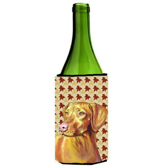 Vizsla Fall Leaves Portrait Wine Bottle Hugger
