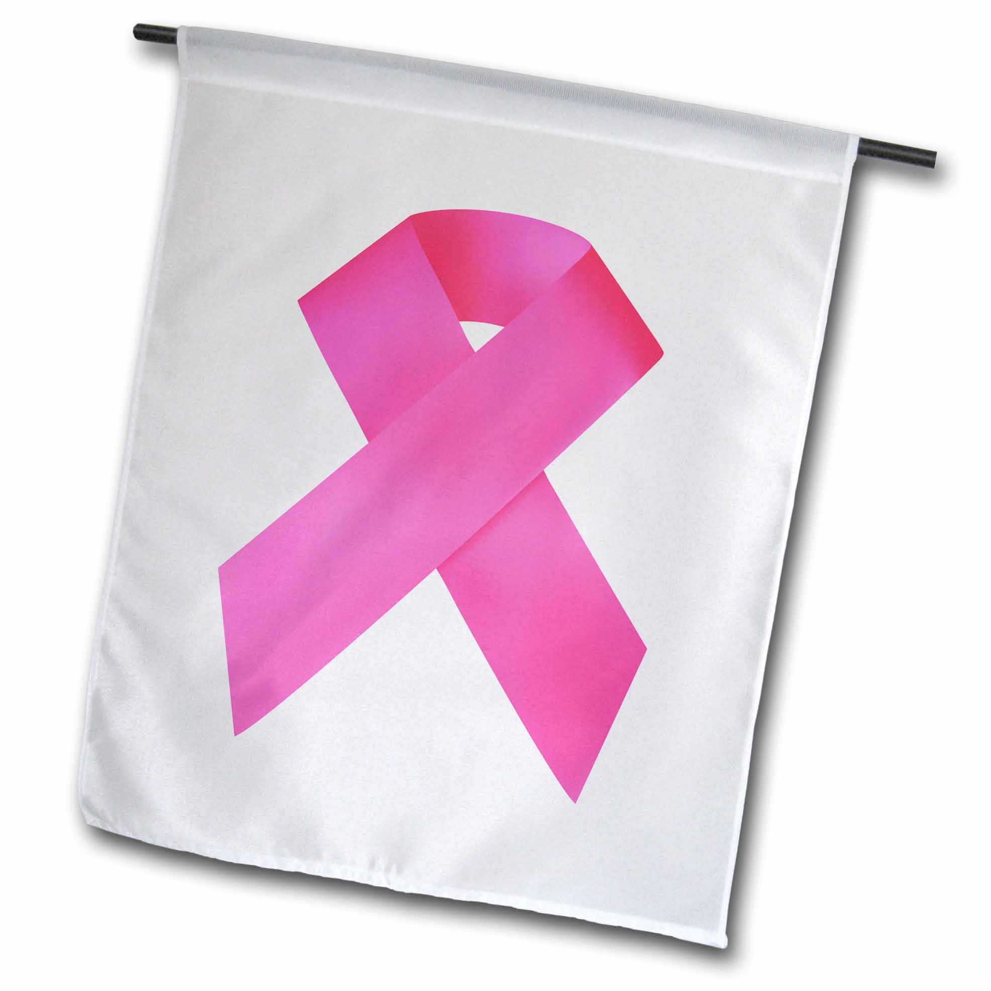 3dRose Breast Cancer Awareness Pink Ribbon - Garden Flag, 12 by 18-inch