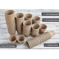 thumbnail image 4 of Biodegradable Pots, 50pcs Biodegradable Seedling Pot, Peat-free Fiber Pots, 4 of 5