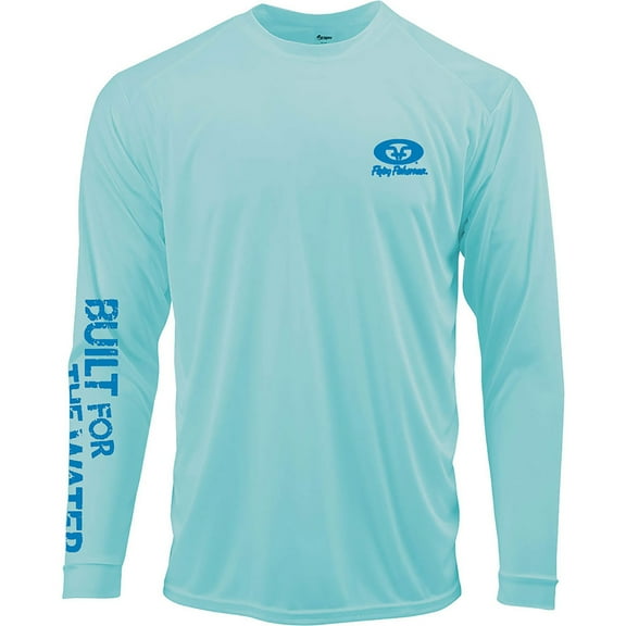 Flying Fisherman Built For Water Performance Long Sleeve T-Shirt - 2XL - Aqua