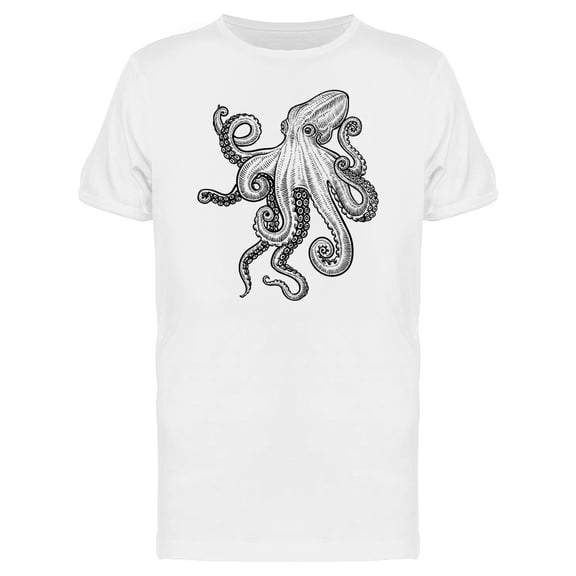 Cool Octopus Vintage Sketch Tee Men's -Image by Shutterstock