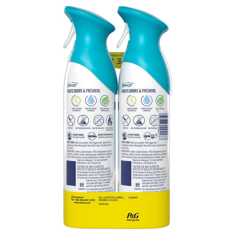 Febreze Air Mist Air Freshener Spray, Bora Bora Waters, 8.1oz, 2ct - Walmart.com Febreze Air Mist Air Freshener Spray, Bora Bora Waters, 8.1oz, 2ct - Walmart.com