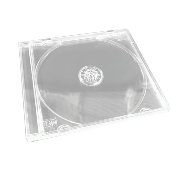 Transparent Plastic CD/DVD Case Single Piece Disc Storage Organizer Album Box for Media Protection