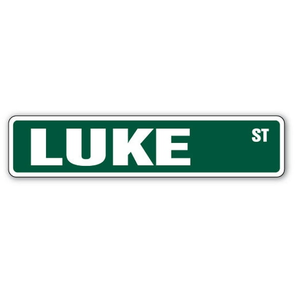 LUKE Street Sign Childrens Name Room Sign | Indoor/Outdoor | 30" Wide