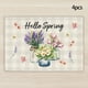 thumbnail image 5 of Corredor de escritorio Perfecl de mesa Patrón floral Reutilizable Colección de mesa Decoración navideña Primavera Arpillera Caminos de mesa para Semana Santa Campin 4 piezas, 5 of 6