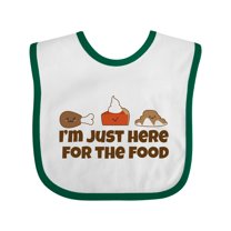 Inktastic I'm Just Here for the Food Boys or Girls Baby Bib
