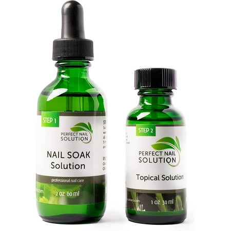 Natural Nail Fungus Solution For Toe & Fingers, 2-Step Treatment Solutions, Maximum Strength by Perfect Nail Solution