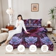 thumbnail image 3 of Erosebridal Purple Floral Dragon Full Size Comforter Sets 3 Pieces For Teens,Exotic Style Animal Flowers Bedding Sets For Boys Girls,Black Reversible, 3 of 6