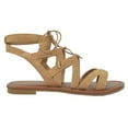 thumbnail image 2 of City Classified Shoes Women Gladiator Criss-Cross Cut Out Sandals Lace Up CONVOY-S Beige Tan Nude 6.5, 2 of 3