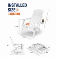 thumbnail image 2 of WINSOON All-Weather HDPE Adirondack Chair, Folding Design, Wide Seat with Cup Holder for Garden, Yard & Patio,White, 2 of 7