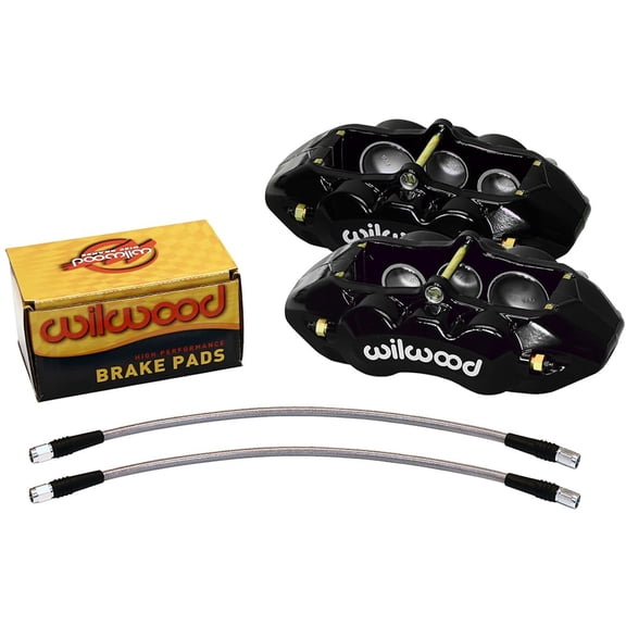 Wilwood 140-10790-BK Rear D8-4 Replacement Caliper Upgrade Kit With Black Calipers, Compatible with 1965-1982 Chevrolet Corvette