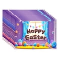 thumbnail image 2 of Wanfds 10 Piece Happy Easter Cards Colorful Eggs Rabbits For 2025 Easter Assortment Note Card Spring Greeting Cards For Party Spring Holiday 5 Designs For Gifts(B), 2 of 6