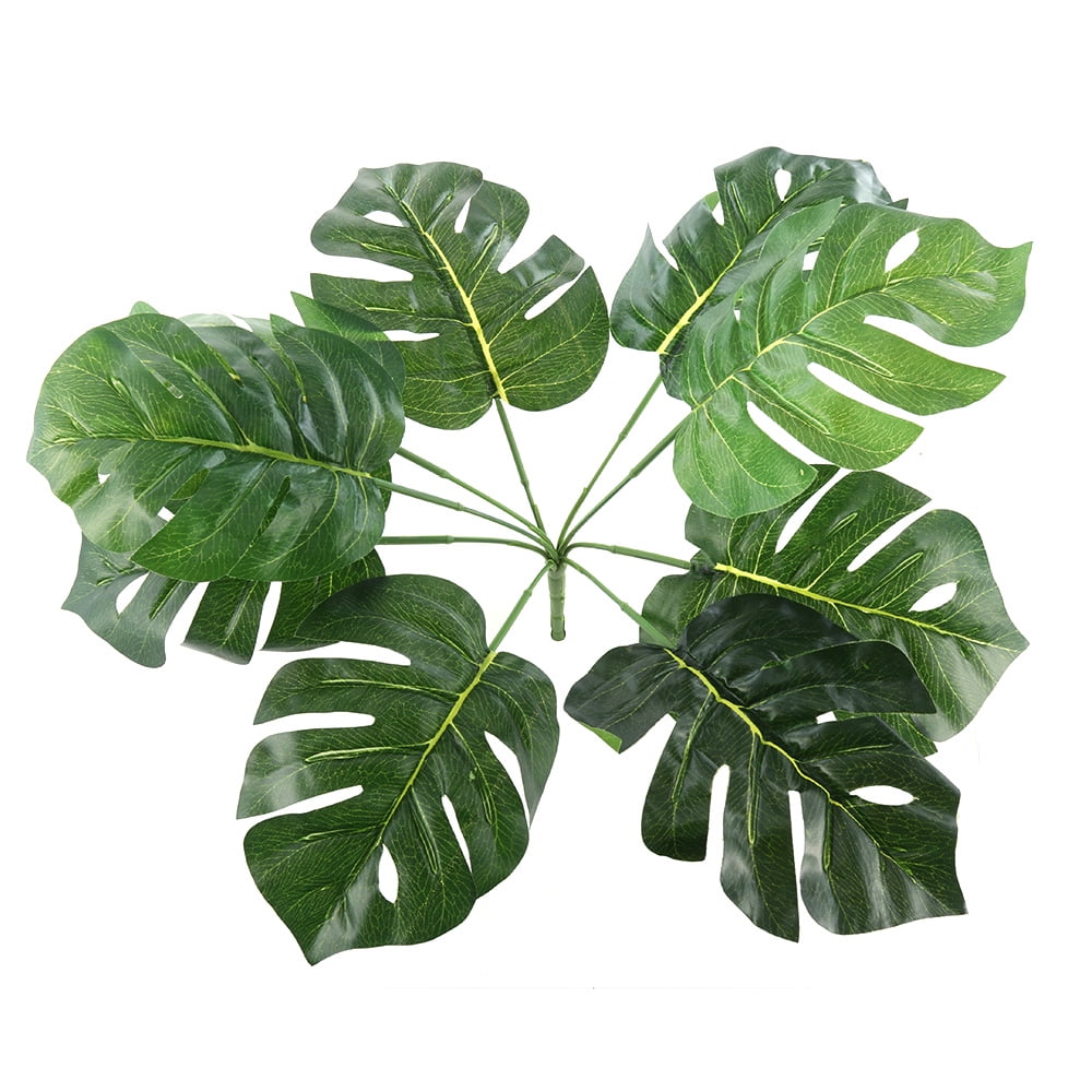 Onever Faux Artificial 9 Leaf Monstera Potted Plant Simulative Landscaping Home Decoration Walmart Com Walmart Com