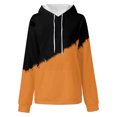 thumbnail image 2 of Vedolay Comfort Sweatshirts Hoodies for Women Casual Striped Sweatshirt Oversized Long Sleeve Pullover Tops with Pockets,Orange S, 2 of 4