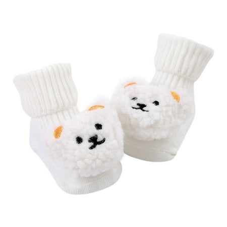 

Girls Socks Small Paws Floor Cotton New Half Velvet Soft Skin Socks White M
