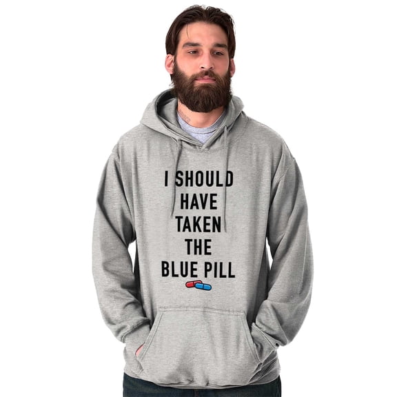 Should Have Taken Blue Pill Nerdy Unisex Plus Fleece Graphic Hoodie Brisco Brands 2X