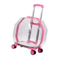 thumbnail image 3 of Cat Trolley Case Carrying Bag for Small Dogs, Pet Carrier Backpack, Dog Backpack Full Clear Pink, 3 of 8