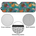 thumbnail image 7 of FUIALDOLG Car Windshield Sun Shade, Rooster Floral Sun Visor for Car Off-road Vehicle, Block UV Rays, Foldable 52.95x16.14 inches, 7 of 7