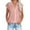 Pink, variant on Fashion Women's Short Sleeve Turndown Collar Round-Neck Button Casual Elastic Comfy Blouse Shirts