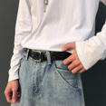 thumbnail image 4 of Cinturón de hombre estilo moderno cinturón de pantalón sencillo estilo callejero cinturón de pantalón de hombre personalizado, opciones de longitud versátiles, 4 of 4
