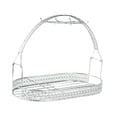 thumbnail image 2 of jifeng Bottle Rack Kitchen Organizer Home Metal Gift Versatile Minimalist with Storage Oval Silver, 2 of 9