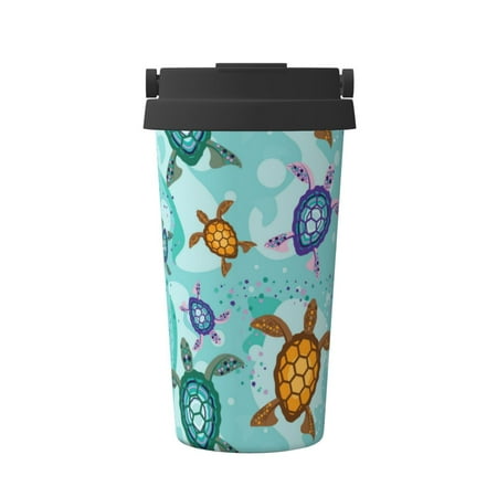 

Sikiie Turtles And Sea Coffee Mug Pobtable To Stainless Steel Coffee Tumbler Coffee Cups with Lids Thermos for Hot and Cold Drink