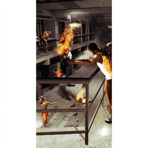 SP12780 Prison Riot Penitentiary Jail Chaos Backdrop Cardboard Cutout Standup Standee