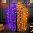 thumbnail image 1 of [ ] Halloween Tree FT Spooky Trees with LED Purple Lights Bats Battery Operated Small Tabletop Twig Centerpiece Tree with Timer for Halloween Decorations Indoor, 1 of 9