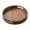Brown, variant on Round Wooden Serving Tray with Handles, 30cm Decorative Wood Platter, Natural Wooden Organizer Tray for Breakfast, Coffee, Fruit, Snacks, Home Kitchen Counter Decor