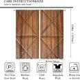thumbnail image 2 of Vintage Wood Door Curtains Rustic Farmhouse Barn Door Rustic Theme Pattern Blackout Curtains Vintage Cottage Living Room Printed Curtains 42x54 Inches 2 Panels, 2 of 6
