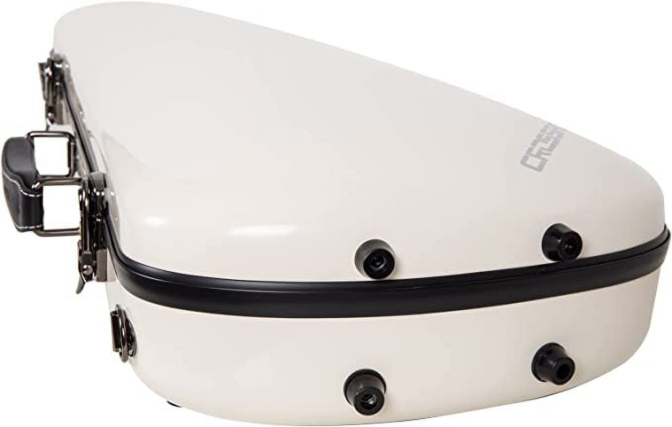 Crossrock 4/4 Size Violin Fiberglass Case with High Quality Velvet Lining