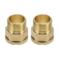 thumbnail image 1 of Conector de rosca hexagonal interno y externo de latón para tubería Unique Bargains 3/4" macho x 3/4" hembra 1.26" 2 piezas, 1 of 7