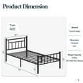 thumbnail image 7 of Walsunny Twin Size Metal Platform Bed Frame with Headboard and Footboard, No Box Spring Needed, Easy Assembly Anti-Slip Support, 7 of 7