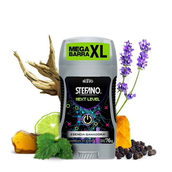 Desodorante Hombre Stefano Next Level en Barra Protección Contra el Mal Olor que Dura Todo el Día 76 g