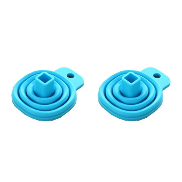 Cateissary Tolvas de silicona plegables, versátiles, fáciles de usar, livianas y portátiles, color azul azul 2Conjunto