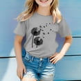 thumbnail image 3 of KAUOD Dandelion Print Short Sleeve for Kids Boys Girls Toddler Crewneck Cotton Soft T shirts Basic Preppy School Tees, 3 of 3
