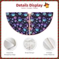 thumbnail image 3 of Bingfone Christmas Tree Skirt Mat Christmas Decoration Interior 48" -purple Skull flower, 3 of 6