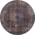 thumbnail image 1 of Ahgly Company Machine Washable Indoor Round Abstract Rose Dust Purple Area Rugs, 6' Round, 1 of 7