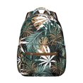 thumbnail image 1 of Colorful Botanical Backpack Hawaiian Floral Palm Leaf Jungle Backpack Tropical Leaf School Bag for Student and Student, 1 of 4