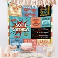 thumbnail image 5 of 50 Birthday Gifts for Women, 50th Birthday Blanket with Gift Box, 50th Birthday Decorations Gift Ideas for Her, 50 Year Old Gifts for Women Turning 50 and Fabulous, 5 of 5