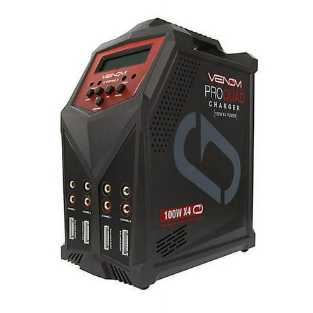 UPC: 0873067005284 | Venom Pro Quad 400W/7A 4-Port AC/DC Multi-Chemistry LiPo LiHV and NiMH Battery Balance Charger with Two 5V/2.3A USB Outputs