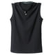 thumbnail image 1 of Top sin Mangas Sobredimensionado de los Hombres, Color Sólido Deportes Cuello Redondo Tanque para Caminatas Y Uso Diario, Cómoda Camiseta de Músculo Atlético, 1 of 5