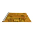 thumbnail image 2 of Ahgly Company Machine Washable Indoor Rectangle Patchwork Yellow Transitional Area Rugs, 4' x 6', 2 of 4