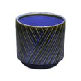thumbnail image 4 of Cheungs 5919BGR Parlora Crossed Diagonal Pattern Straight Side Ceramic Pot, Blue - Large, 4 of 5