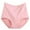 Pink, variant on Womens Briefs Underwear Plus Size Solid Plus Size Underwear High Waist Leak Proof Cotton Crotch Shorts Underwear Panties