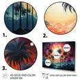 thumbnail image 3 of Designart "Colorful Sunset Palm Trees in Serene Beauty II" Palm Trees Wall Decor, 3 of 5