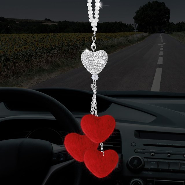 Colgante de cristal Frienda Bling con accesorios para espejos retrovisores de coche