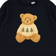 thumbnail image 3 of Inktastic Vintage Teddy Bear in Sweater with Christmas Trees Baby Sweatshirt, 3 of 4