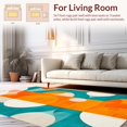 thumbnail image 2 of ODIKA 4' x 6' Machine Washable Non-Slip Area Rug, Geometric Circle High Traffic Rug, Orange, 193015, 2 of 7
