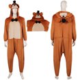 thumbnail image 2 of Disfraz de oso Freddy de FNAF, divertido disfraz de Cosplay, ropa de dormir de fantasía, traje de carnaval de Halloween, accesorios para juego de rol unisex, 2 of 5